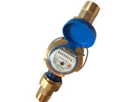 Medidor de água DAE AS320U-150P 1,5 m³/h com saída de pulso, latão Medidor de água DAE AS320U-150P 1,5 m³/h com saída de pulso, latão