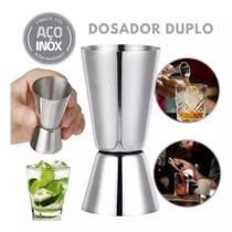 Medidor de Bebidas Premium Aço Inox Dose Dupla 30ml e 60ml Ke Home