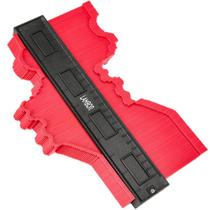 Medidor de contorno Lambor Studios, perfil de plástico largo de 25 cm, vermelho Medidor de contorno Lambor Studios, perfil de plástico largo de 25 cm, vermelho