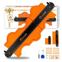 Medidor de contorno TOOLIFE conectável de 15 polegadas com fechadura e presente