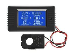 Medidor de Energia 100A 6 em 1 - KWh, Watt, Ampere, Volt, Hz, Fp