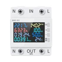 Medidor De Energia Digital 8 Em 1, Medidor De Corrente De Tensão CA 170-300V 63A, Amperímetro