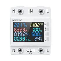 Medidor De Energia Digital 8 Em 1, Medidor De Corrente De Tensão CA 170-300V 63A, Amperímetro
