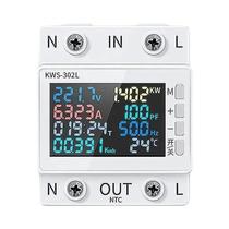 Medidor De Energia Digital WiFi 8 Em 1 Com Tela Colorida Tuya 2P 170-270V 63A, Medidor De Tensão E Medidor De Energia Digital WiFi 8 Em 1 Com Tela Colorida Tuya 2P 170-270V 63A, Medidor De Tensão E