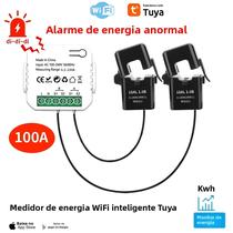Medidor De Energia Inteligente Bidirecional Wifi Tuya 100A Para Sistema Solar Fotovoltaico Com
