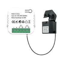 Medidor De Energia Inteligente Tuya WiFi Bidirecional Canal Duplo 80A AC110V 240V Com Controle CT