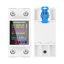 Medidor De Energia Inteligente Wi-fi Din Rail 100a AC50-320V Display Digital Curva De Tensão