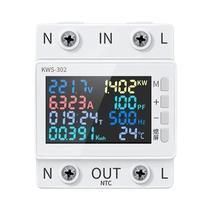 Medidor de Energia Multifuncional 8 em 1 - 170-270V, 63A, Tela Colorida