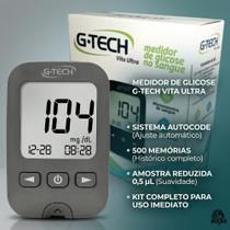 Medidor De Glicose G-Tech Vita Ultra Com 500 Memórias Kit Completo