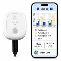 Medidor de Luz Solar para Plantas AquaHorti AH-PARDLI com Bluetooth e Exportação CSV