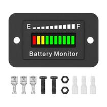 Medidor de monitor de bateria JDIAG 12V-72V LED impermeável