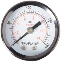 Medidor de montagem traseira da Air Line Plews Tru-Flate 0-200 PSI
