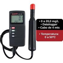 Medidor de oxigênio dissolvido/digital portátil com data logger e rs -232 mod. mo-900