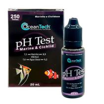 Medidor de pH Ciclídeos e Marinhos 20ml Faz 250 Testes Ocean Tech