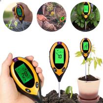 Medidor de ph Digital Solo Umidade Temperatura Intensidade de Luz Portatil Sonda Terra phmetro - Bom
