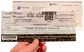 Medidor de posição de verificação MICR Elfring Fonts Inc