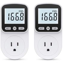 Medidor de potência Watt Meter Plug Home Energy Monitor, pacote com 2