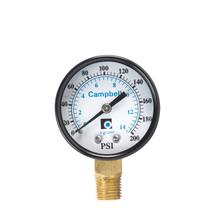 Medidor de pressão Campbell PG2T-NL 0-200 PSI em policarbonato