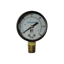 Medidor de pressão Campbell PG3-NL 0-30 PSI 5cm Face