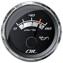 Medidor de pressão de óleo Faria Platinum 2 80 PSI Medidor de pressão de óleo Faria Platinum 2 80 PSI