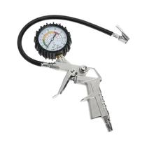 Medidor De Pressão De Pneus De Alta Precisão Com Mostrador Prateado E Bomba De Ar Para Carro