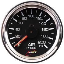Medidor de pressão de suspensão pneumática RACETECH 200 PSI 52mm Medidor de pressão de suspensão pneumática RACETECH 200 PSI 52mm