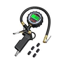 Medidor De Pressão Digital De Pneus Neoteck LCD De 200 PSI Com Luz De Fundo E 5 Tampas De Válvula