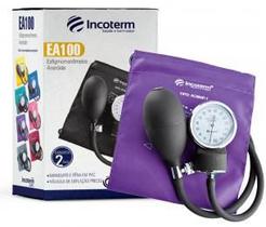 Medidor de pressao esfigmomanometro aneroide ea100 incoterm lilas.