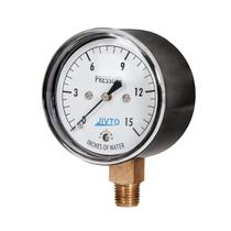 Medidor de pressão JIVTO Low Capsule 0-15 IWC 2,5 cm Dial 1/4 NPT