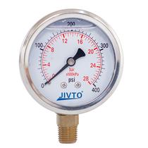 Medidor de pressão JIVTO preenchido com líquido de glicerina 2,5 0-400 psi