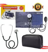 Medidor De Pressão Manual Esfigmomanometro Grande + Esteto Medidor De Pressão Manual Esfigmomanometro Grande + Esteto