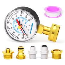 Medidor de pressão MEANLIN MEASURE 0-100Psi 3/4 fêmea com 5 adaptadores