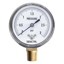 Medidor de pressão SENCTRL 0-3 Psi de baixa pressão com mostrador de 2,5 cm Medidor de pressão SENCTRL 0-3 Psi de baixa pressão com mostrador de 2,5 cm