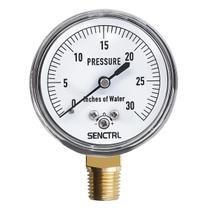 Medidor de pressão SENCTRL 0-30 cmH2O, baixa pressão, 2,5" Medidor de pressão SENCTRL 0-30 cmH2O, baixa pressão, 2,5"