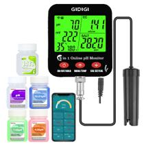 Medidor de Qualidade da Água GIDIGI 8 em 1 pH EC Sal ORP WiFi