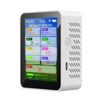 Medidor De Qualidade Do Ar WiFi 9 Em 1 HCHO TVOC CO2 PM2.5 PM10 Detector Portátil De Temperatura E