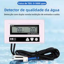 Medidor De TDS, EC E PH Com Dupla Sonda E Display LCD HD Para Teste De Qualidade Da Água Para Beber,