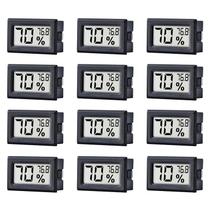 Medidor de temperatura e umidade Pgzsy Mini LCD Display, pacote com 12