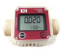 Medidor De Vazão Digital Lcd K24 Água Óleo Gasolina C/sensor