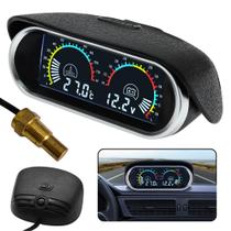 Medidor Digital Automotivo 2 em 1 Temperatura da Água e Voltímetro 12V 24V com Display LCD