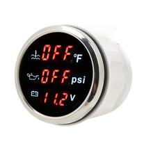 Medidor digital de temperatura da água, pressão e tensão do óleo Focket 3 em 1