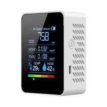 Medidor Digital Multifuncional 5 Em 1 De CO2, Temperatura, Umidade, TVOC E HCHO Da HOMEFISH Medidor Digital Multifuncional 5 Em 1 De CO2, Temperatura, Umidade, TVOC E HCHO Da HOMEFISH