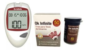 Medidor Glicemia Diabete Digital Ok Infinite + 1 Frasco de Tira reagente OK Infinite - OK INFINITE