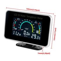 Medidor LCD Multifuncional 3 Em 1 Sensor De Óleo, Água E Voltímetro 1/8NPT Para Carro, Caminhão