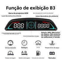 Medidor OBD Multifuncional B3 Com Display Head-Up: Velocidade, RPM, Consumo De Combustível, Medidor OBD Multifuncional B3 Com Display Head-Up: Velocidade, RPM, Consumo De Combustível,
