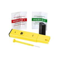 Medidor pH Digital Amarelo para Ensino de Química Experimentos Científicos Phmetro com Estojo