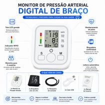 Medidor Pressão Arterial Digital Braço Função Voz Português Medidor Pressão Arterial Digital Braço Função Voz Português