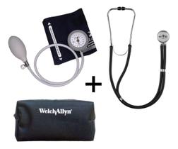 Medidor Pressão Manual Welch Allyn Durashock + Rappaport Duplo Adulto / Infantil + Case Para Viagem