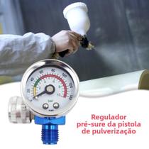 Medidor Regulador De Pressão De Ar Rosqueado G1/4 Polegadas Para Pistola De Pulverização, Reparo De