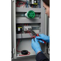 Medidor Tensão Corrente AC 100A Digital Display Verde 22mm